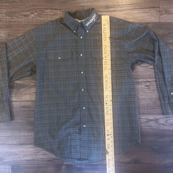 WRANGLER | Men's 20x Olive Green Black Pattern Western Cowboy XL NWOT - Picture 5 of 6